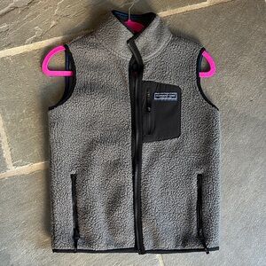 Vineyard Vines Charcoal and Black Fleece Vest